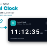 Digital Clock Using HTML, CSS and JavaScript