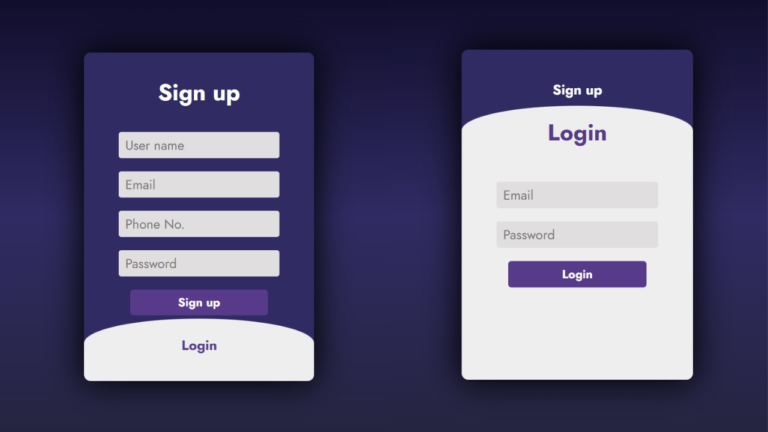 Login & Signup Form using HTML and CSS - CodeByGaurav