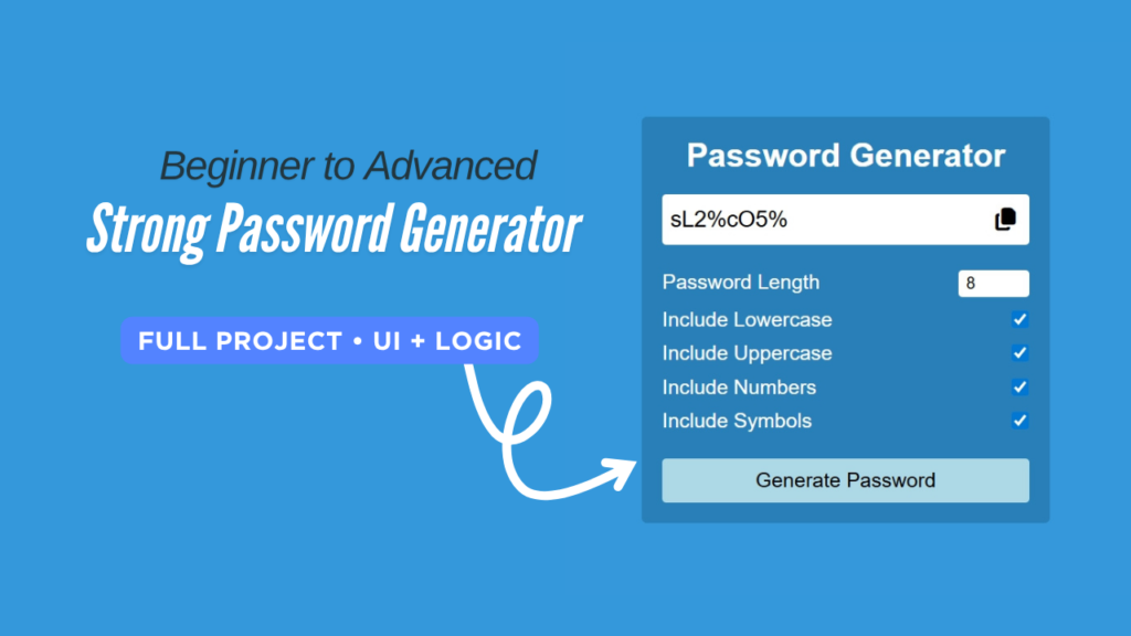 Password Generation App Using HTML, CSS & JavaScript