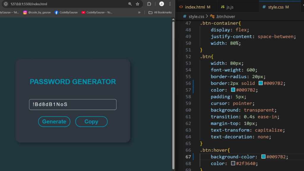 63 Password Generator Password Generator using HTML, CSS and JavaScript Password Generator using HTML, CSS and JavaScript