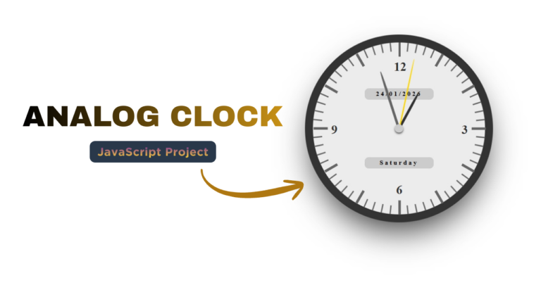 Analog Clock Using JavaScript - CodeByGaurav