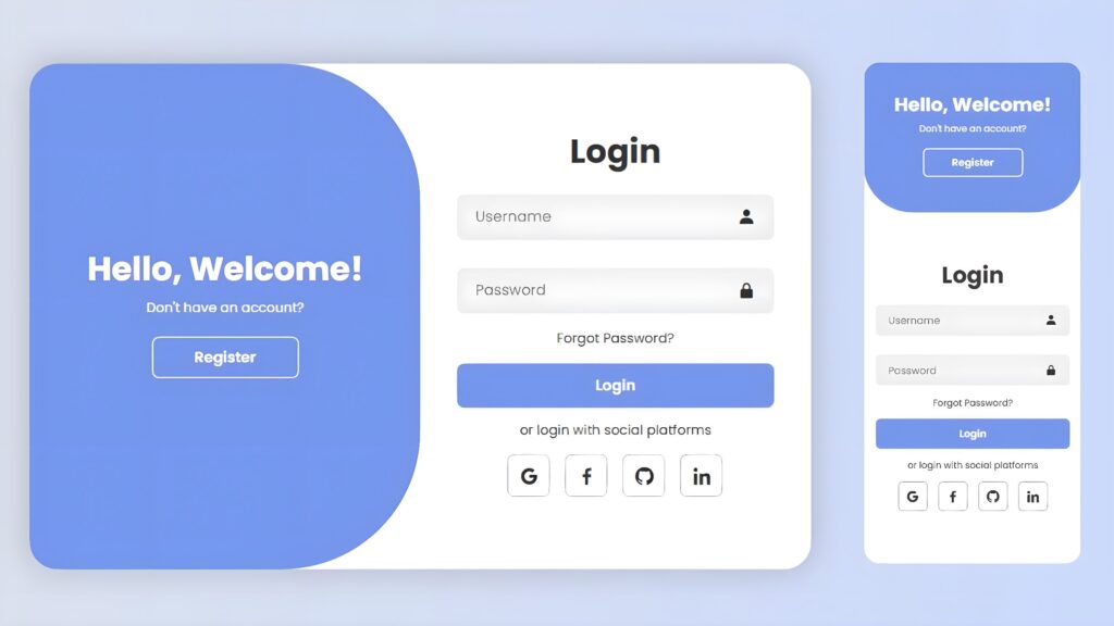 Modern Login & Signup Form Using HTML, CSS and JavaScript