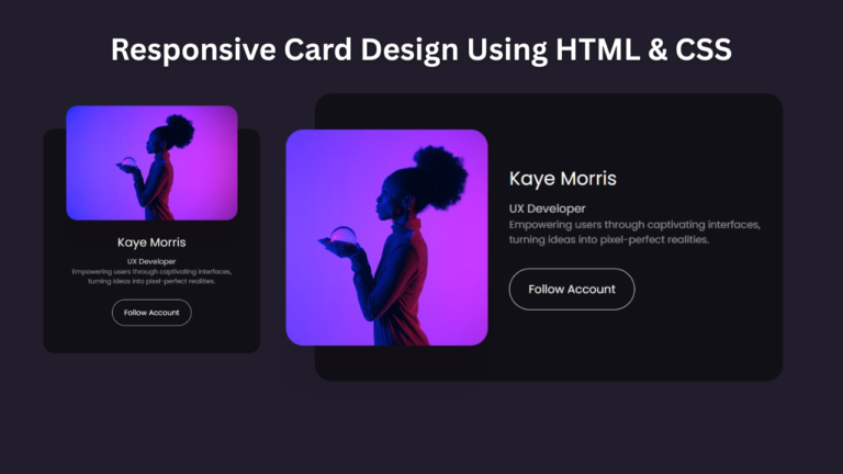 Responsive Card Using CSS - CodeByGaurav