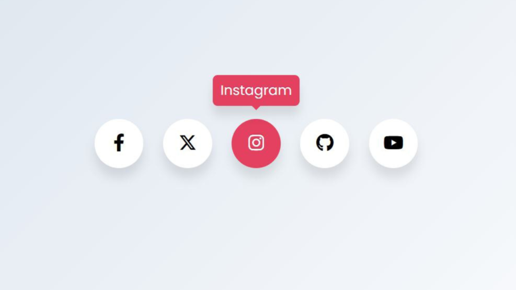 Social Icons with Hover Effects Using HTML & CSS