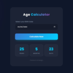 Build an Age Calculator Using HTML CSS and JavaScript (Beginner Friendly Project)