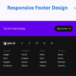 Responsive Footer Design using HTML & CSS