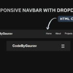 Responsive Navbar with Dropdown Menu using HTML CSS JavaScript