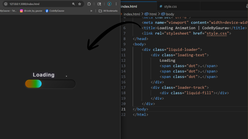 Loading Animation using HTML & CSS (Modern UI Loader Design)