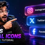 Social Buttons Using Pure HTML & CSS